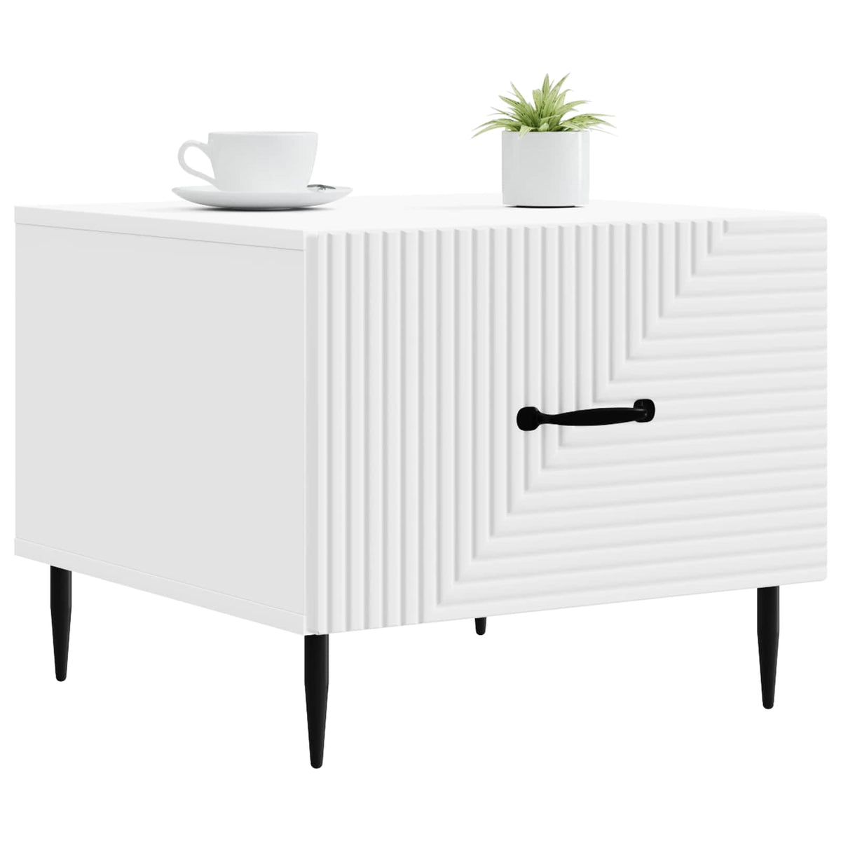 Couchtisch mit Schubladen Weiß 49 x 50 x 40 cm Holzwerkstoff