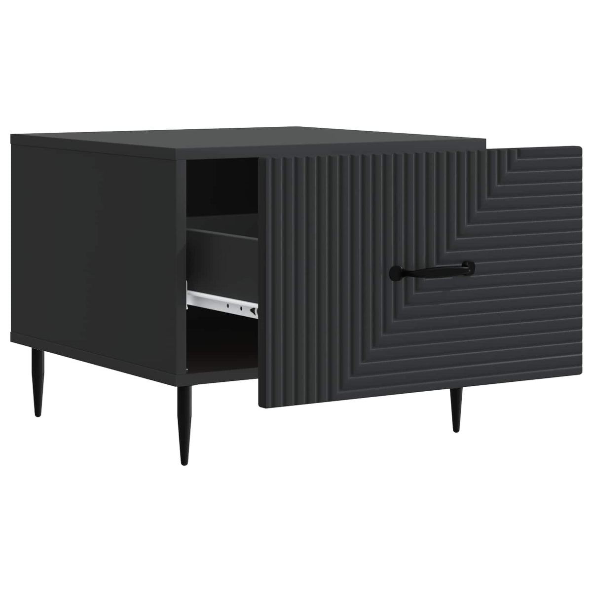 Couchtisch mit Schubladen Schwarz 49 x 50 x 40 cm Holzwerkstoff