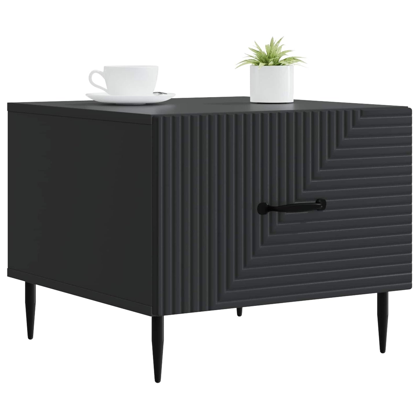 Couchtisch mit Schubladen Schwarz 49 x 50 x 40 cm Holzwerkstoff
