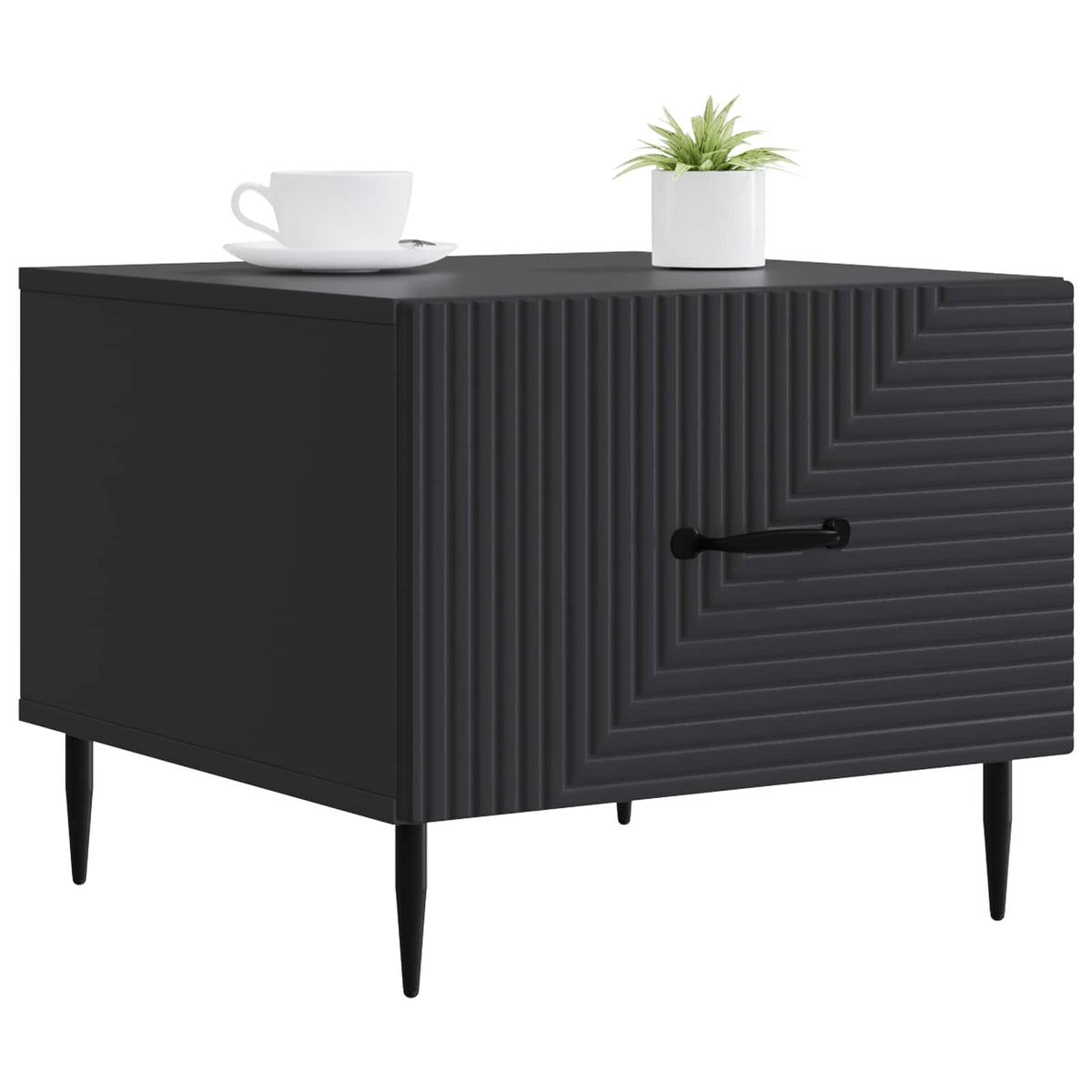 Couchtisch mit Schubladen Schwarz 49 x 50 x 40 cm Holzwerkstoff