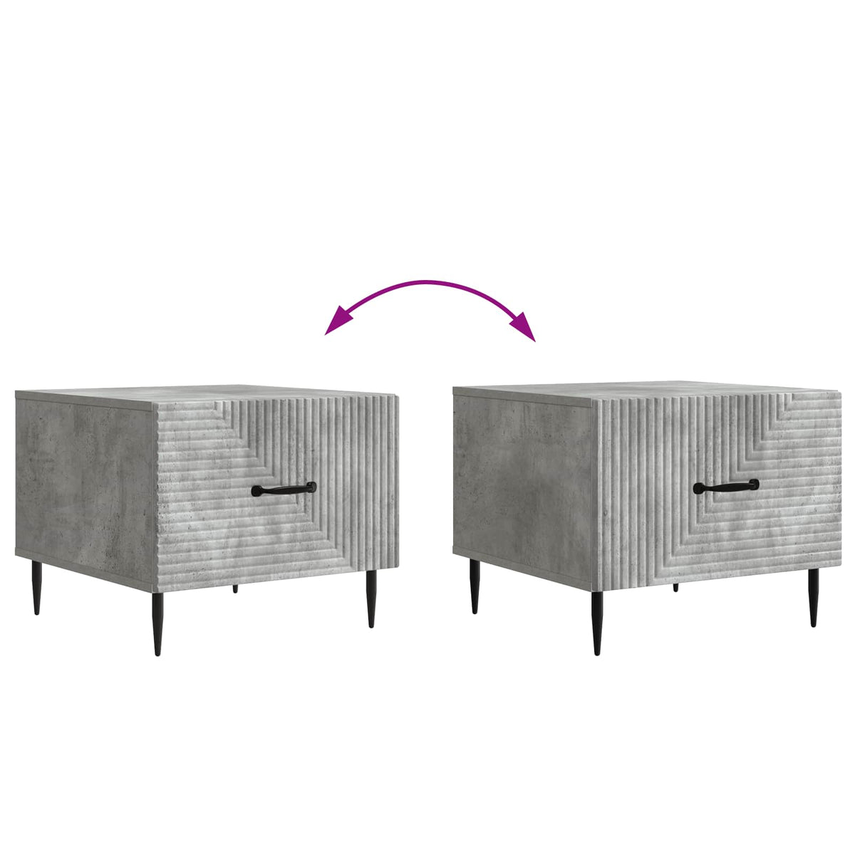 Couchtisch Betongrau 49 x 50 x 40 cm Holzwerkstoff
