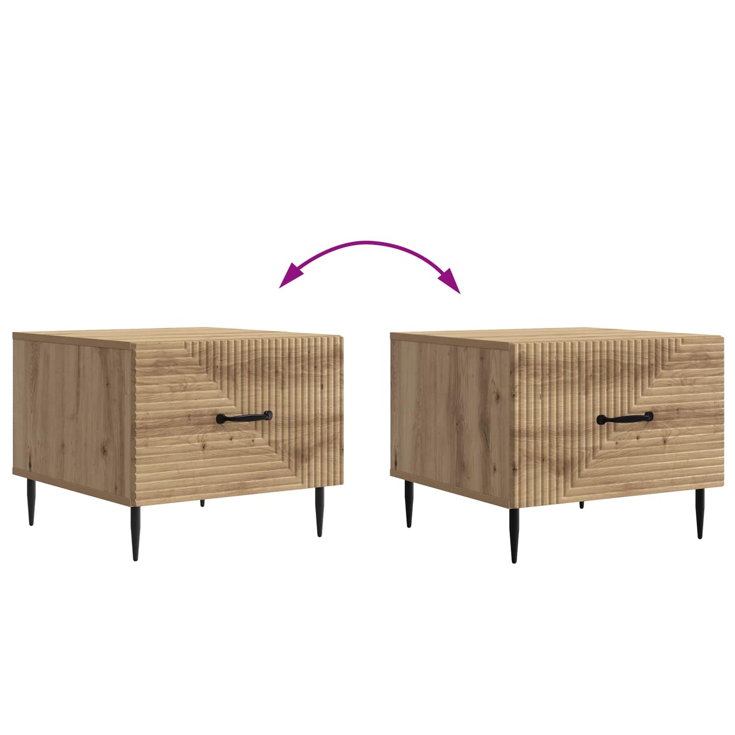 Couchtisch Artisan-Eiche 49 x 50 x 40 cm Holzwerkstoff