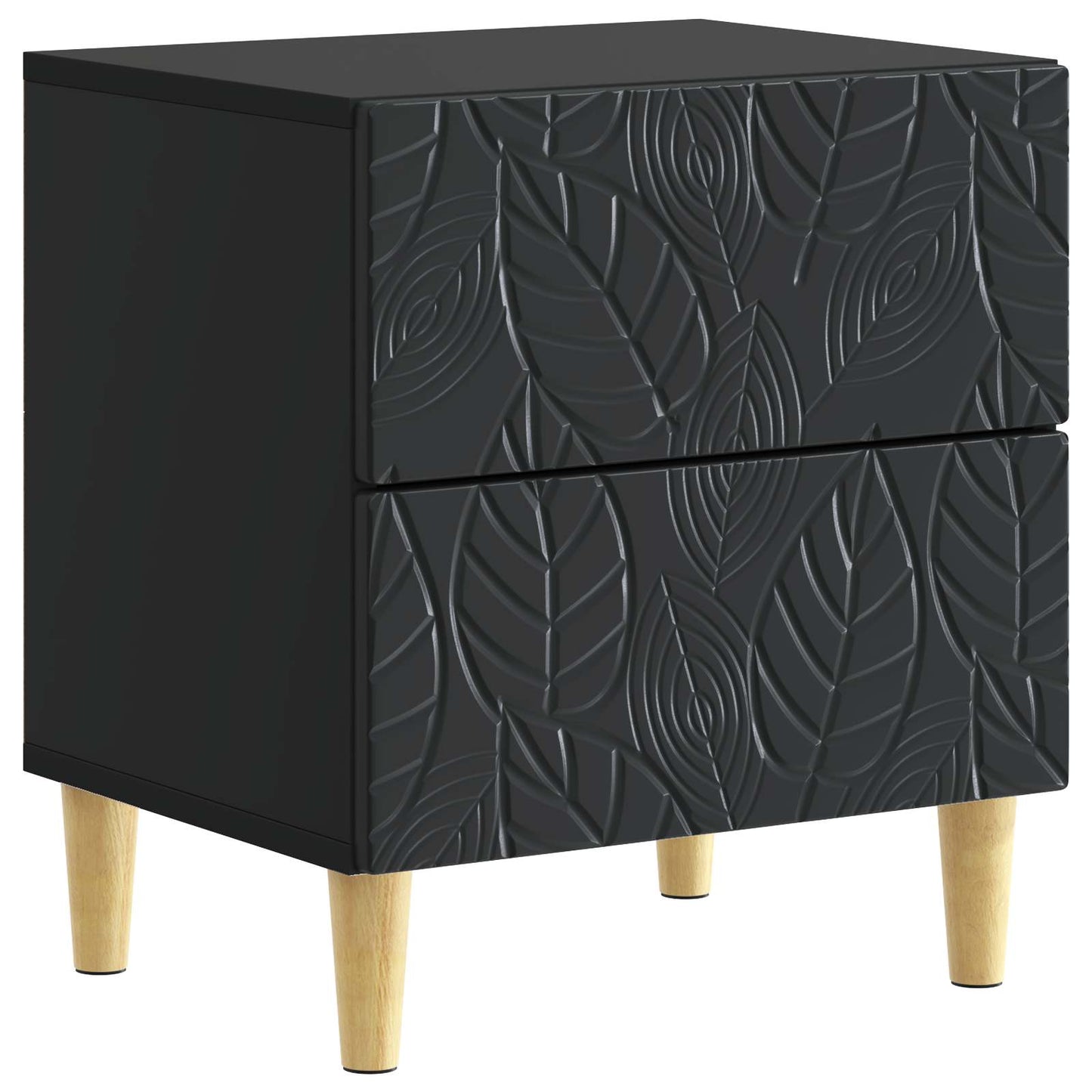 Nachttisch Schwarz 43 x 34,5 x 48 cm Holzwerkstoff