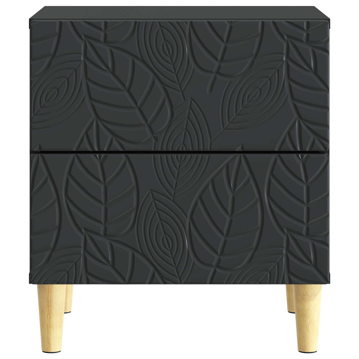Nachttisch Schwarz 43 x 34,5 x 48 cm Holzwerkstoff