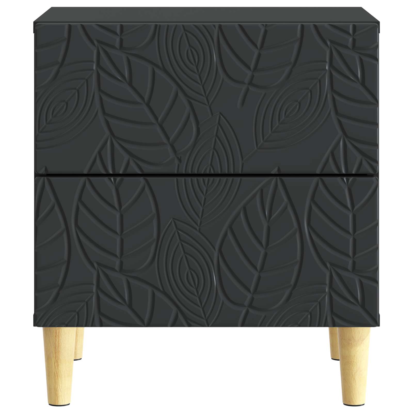 Nachttisch Schwarz 43 x 34,5 x 48 cm Holzwerkstoff