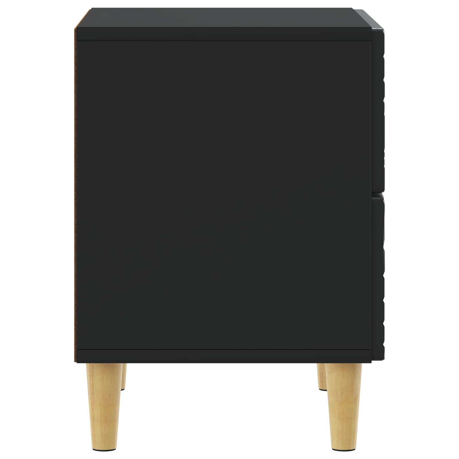 Nachttisch 2 stk. Schwarz 43 x 34,5 x 48 cm Holzwerkstoff