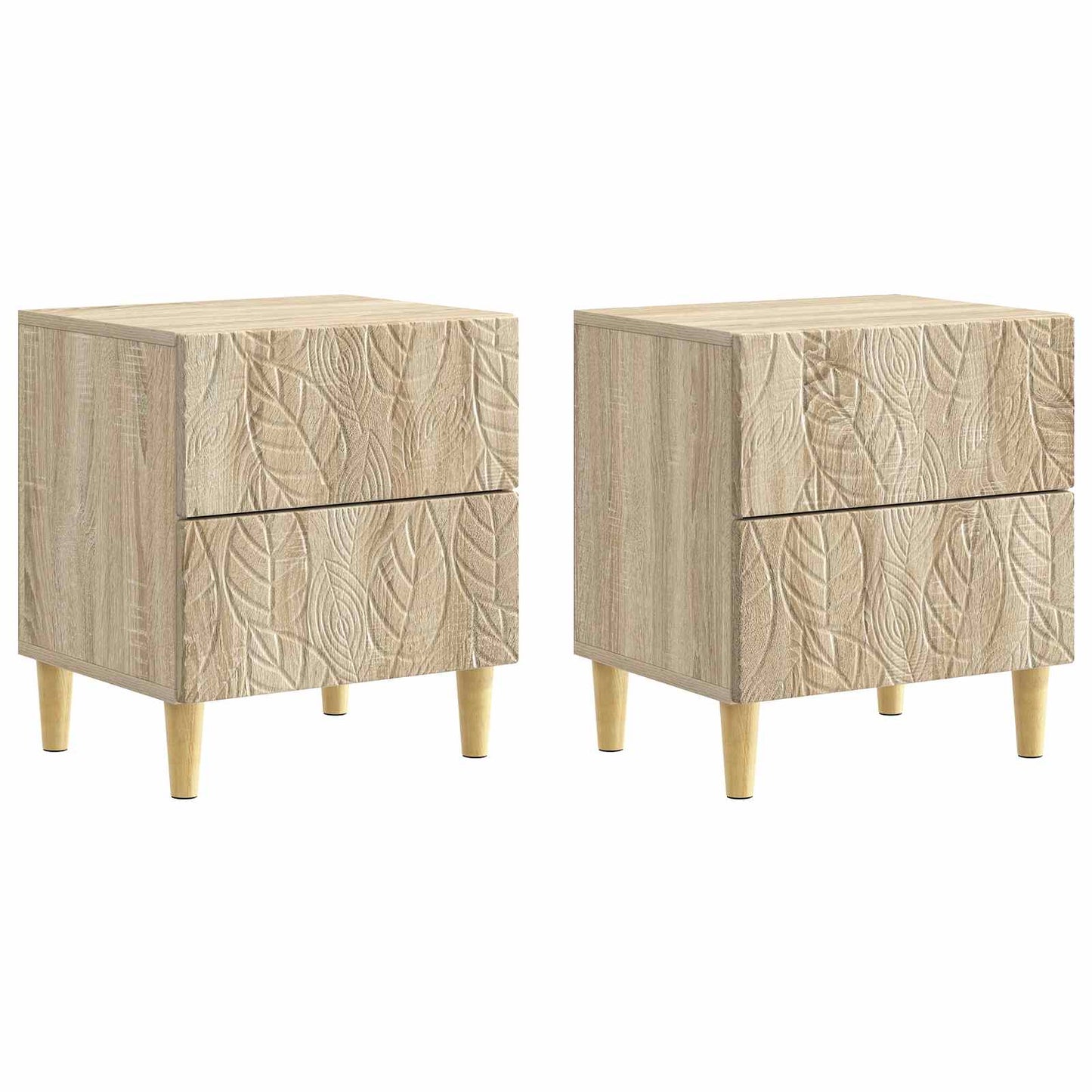 Nachttisch 2 stk. Sonoma-Eiche 43 x 34,5 x 48 cm Holzwerkstoff