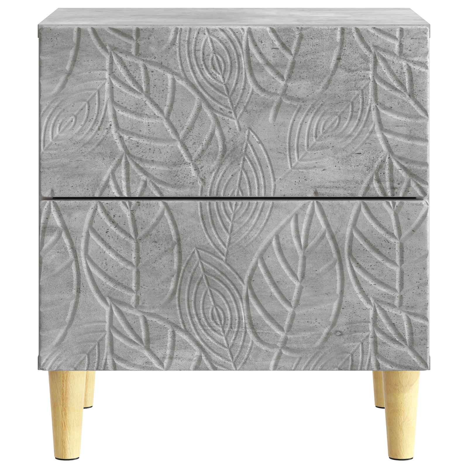 Nachttisch 2 stk. Betongrau 43 x 34,5 x 48 cm Holzwerkstoff