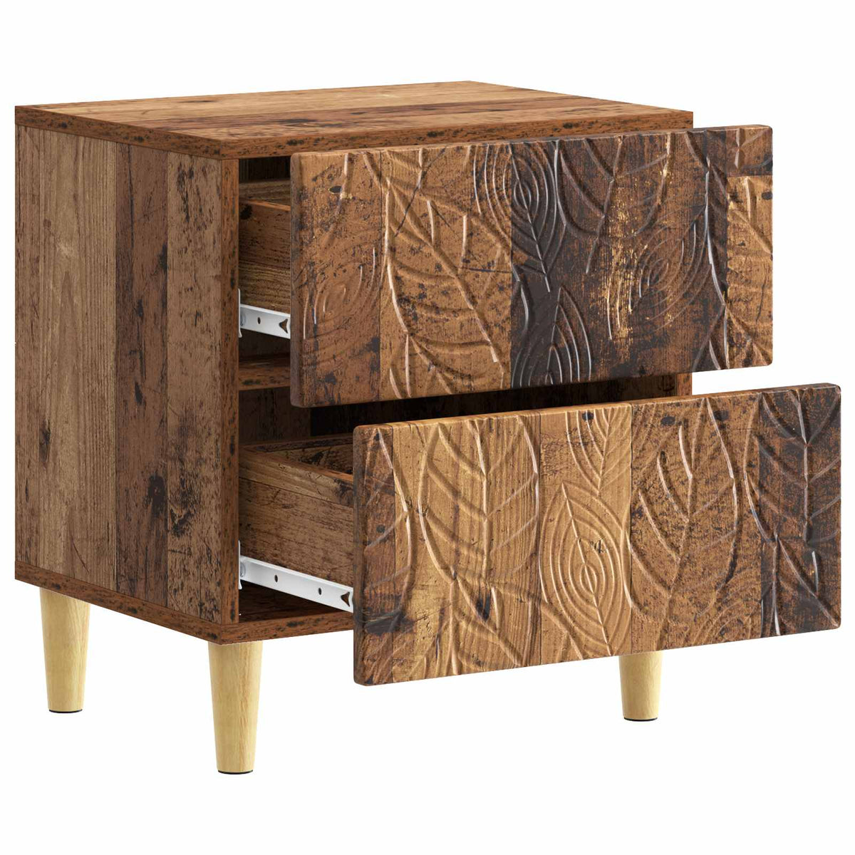 Nachttisch 2 stk. Altholz 43 x 34,5 x 48 cm Holzwerkstoff