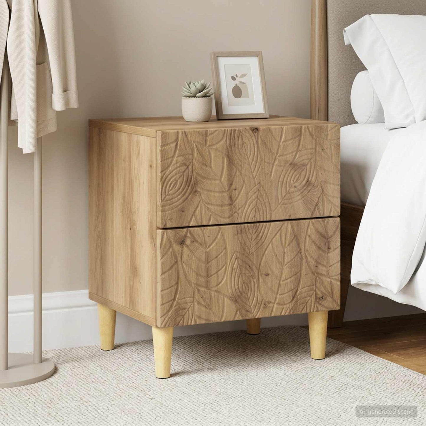 Nachttisch 2 stk. Artisan-Eiche 43 x 34,5 x 48 cm Holzwerkstoff