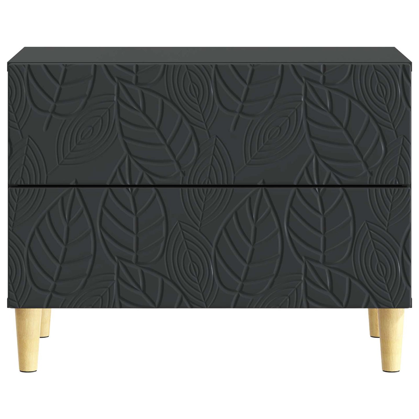 Nachttisch Schwarz 62 x 34,5 x 48 cm Holzwerkstoff