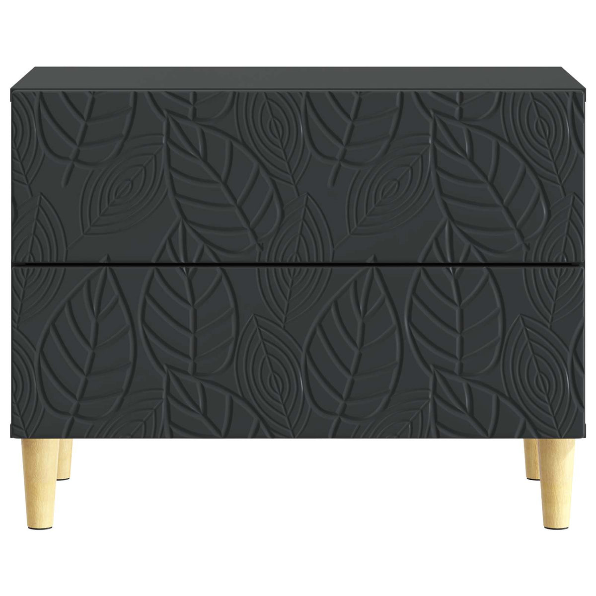 Nachttisch Schwarz 62 x 34,5 x 48 cm Holzwerkstoff