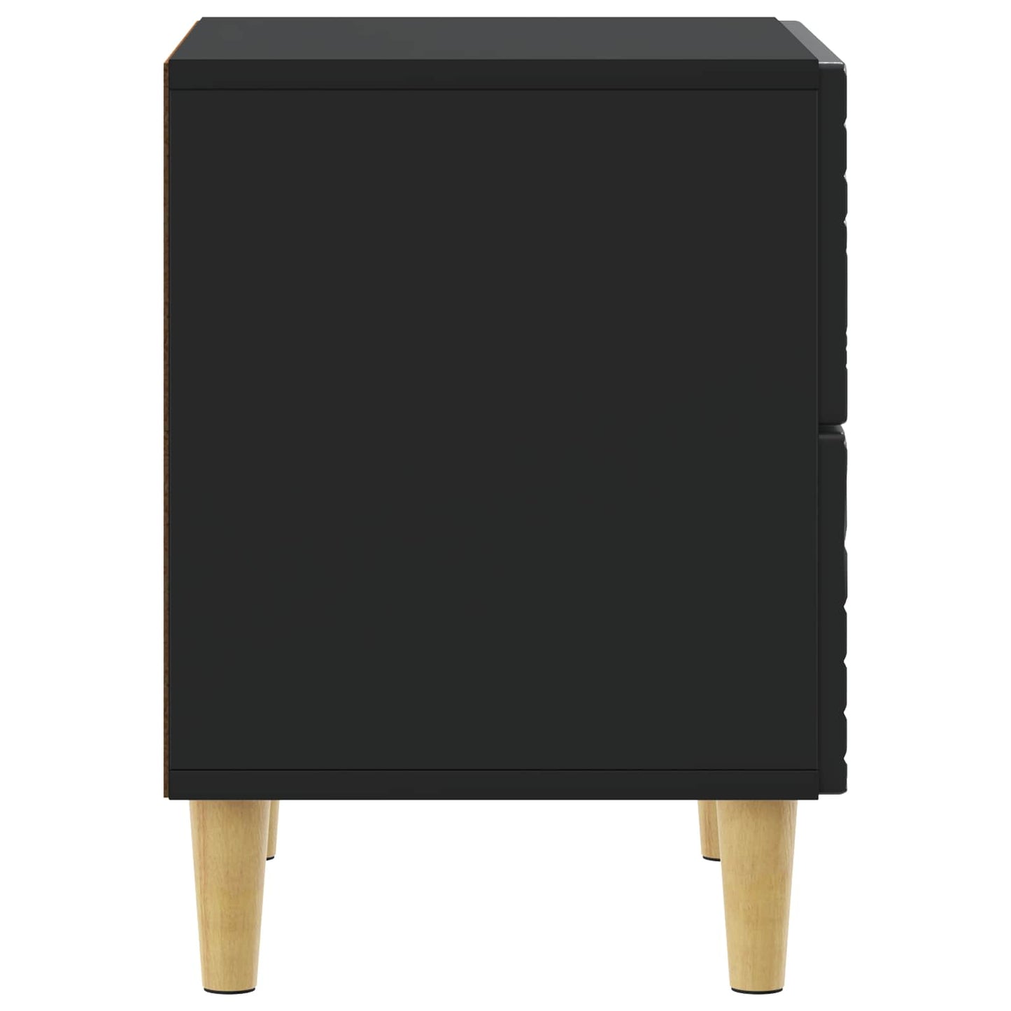 Nachttisch Schwarz 62 x 34,5 x 48 cm Holzwerkstoff