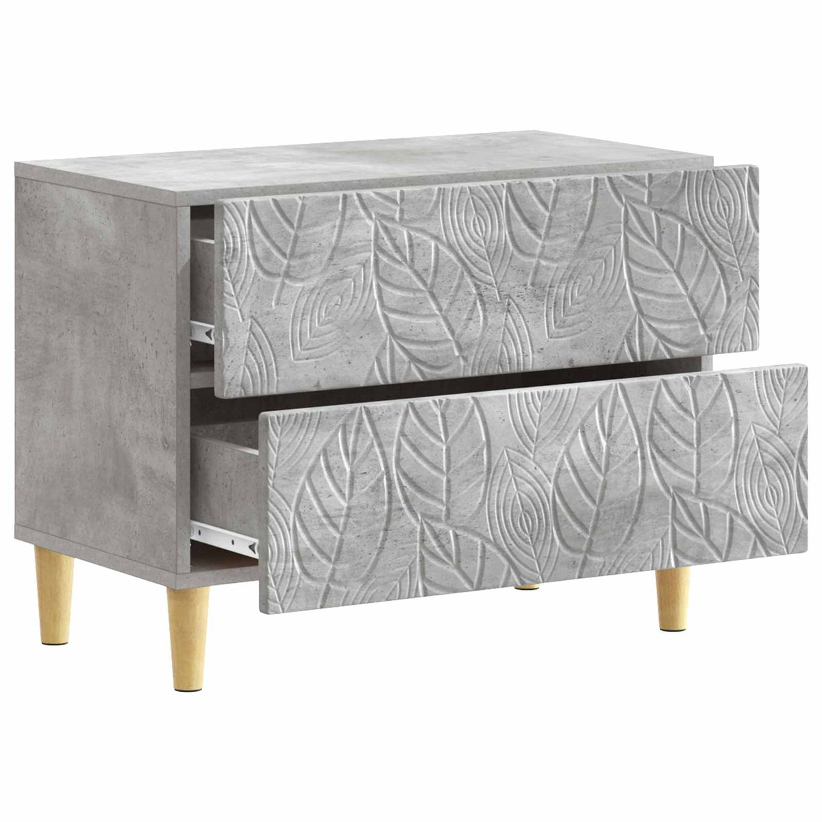 Nachttisch Betongrau 62 x 34,5 x 48 cm Holzwerkstoff