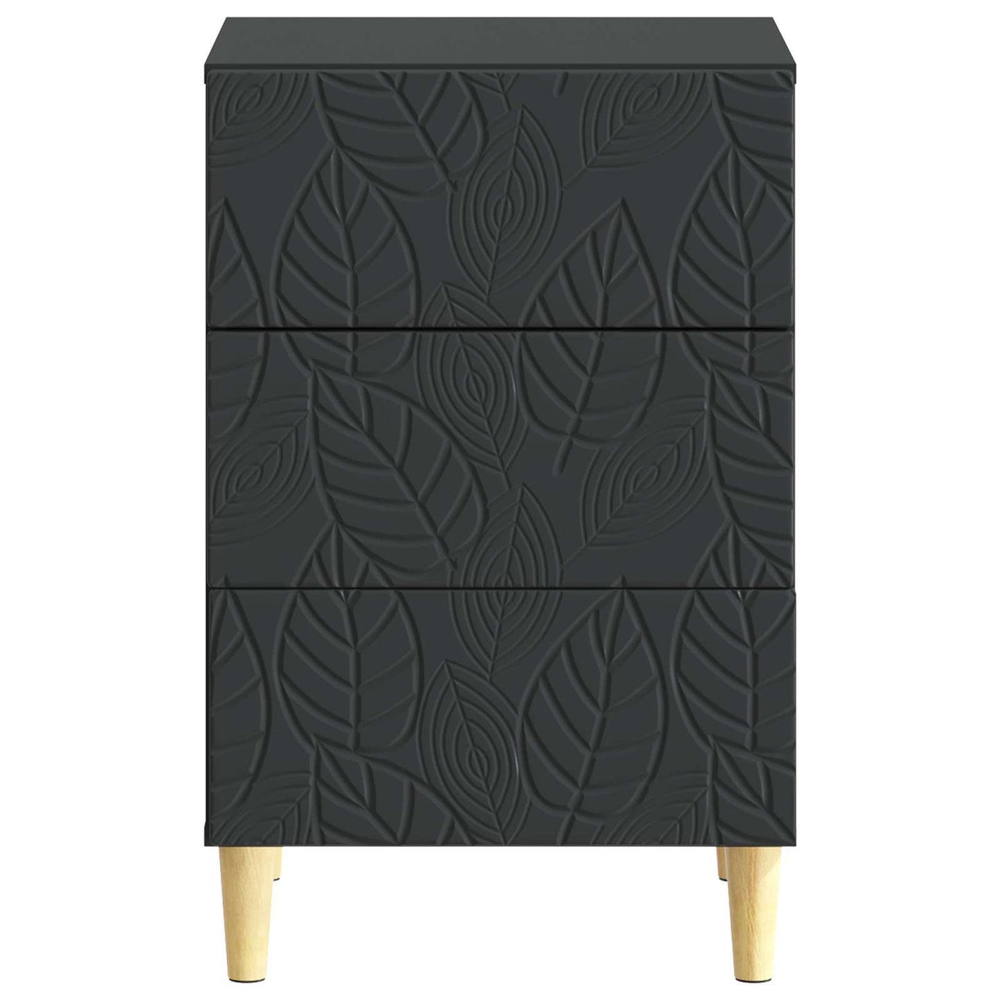 Nachttisch Schwarz 43 x 39,5 x 66,5 cm Holzwerkstoff
