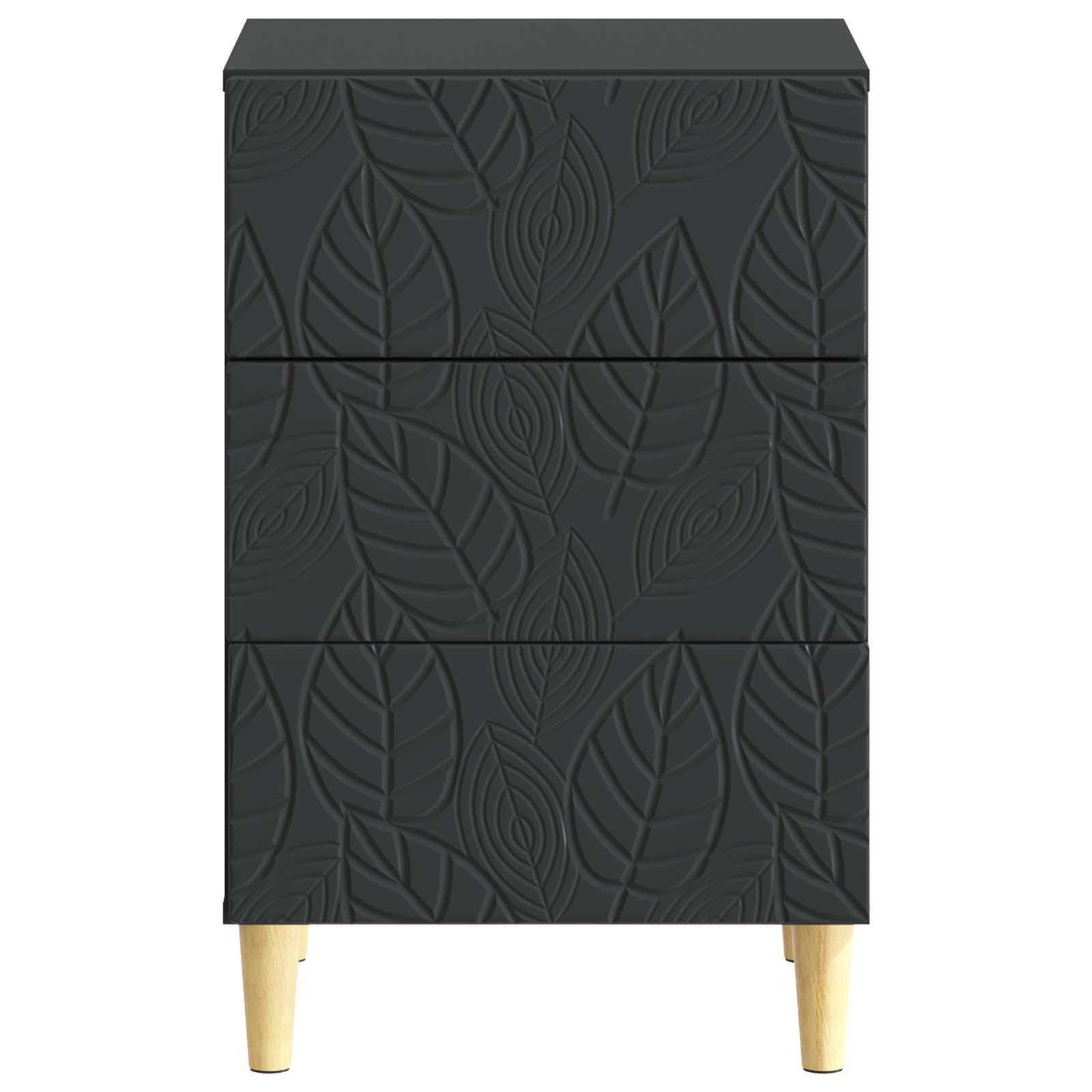 Nachttisch Schwarz 43 x 39,5 x 66,5 cm Holzwerkstoff