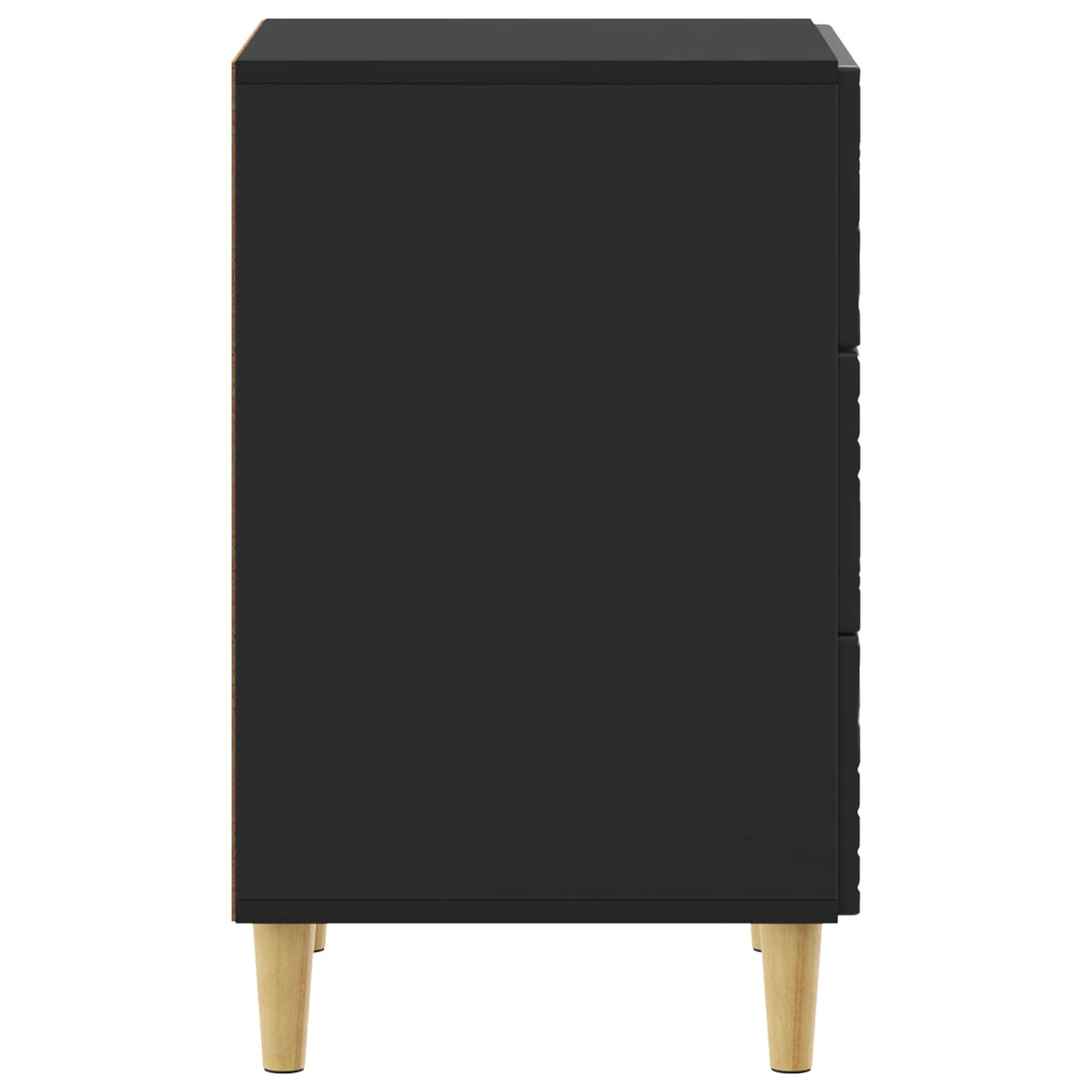 Nachttisch Schwarz 43 x 39,5 x 66,5 cm Holzwerkstoff
