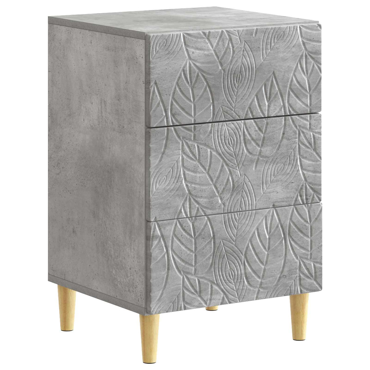 Nachttisch Betongrau 43 x 39,5 x 66,5 cm Holzwerkstoff