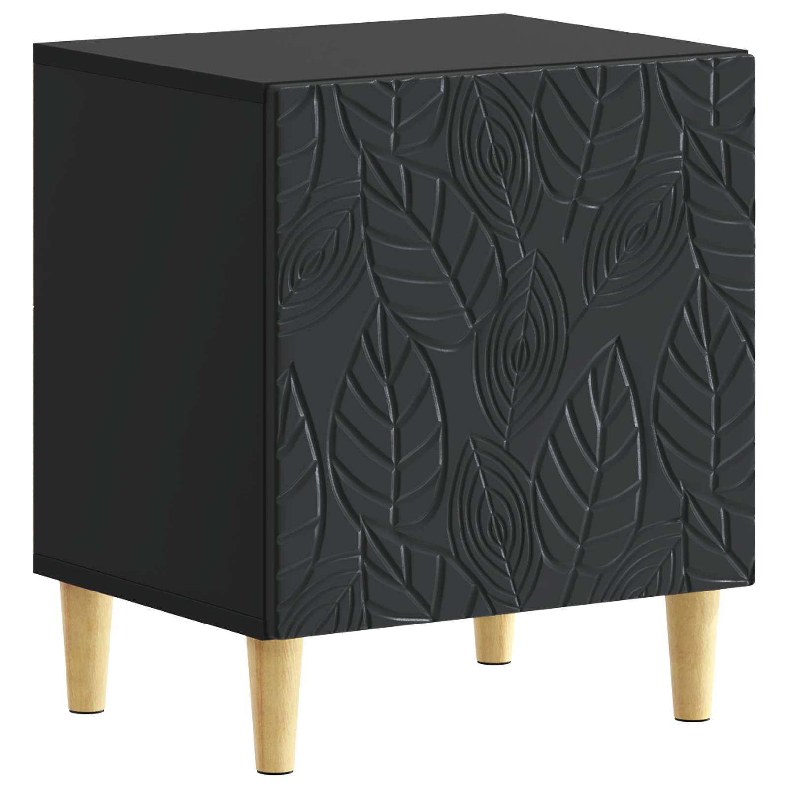 Nachttisch Schwarz 43 x 34,5 x 50 cm Holzwerkstoff