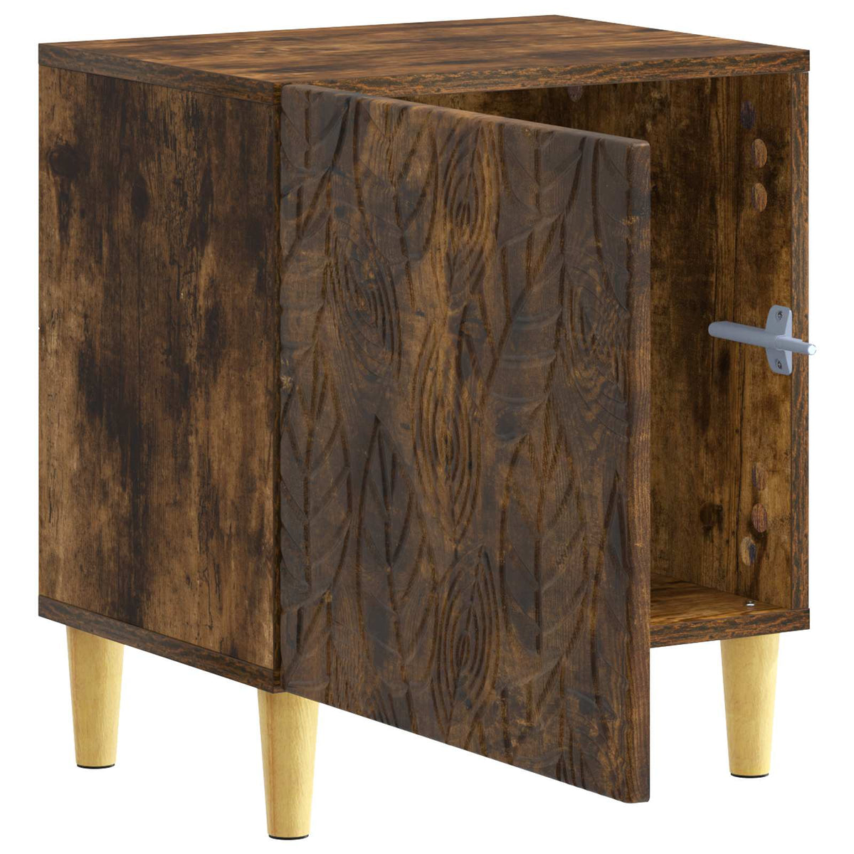 Nachttisch 2 Stk. Räuchereiche 43 x 34,5 x 50 cm Holzwerkstoff