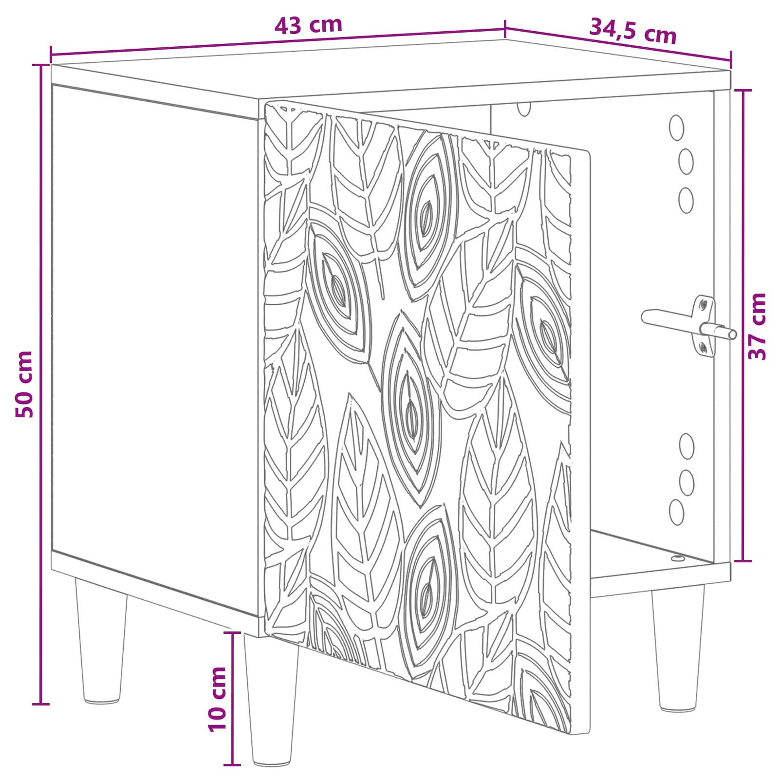 Nachttisch 2 Stk. Sonoma-Grau 43 x 34,5 x 50 cm Holzwerkstoff