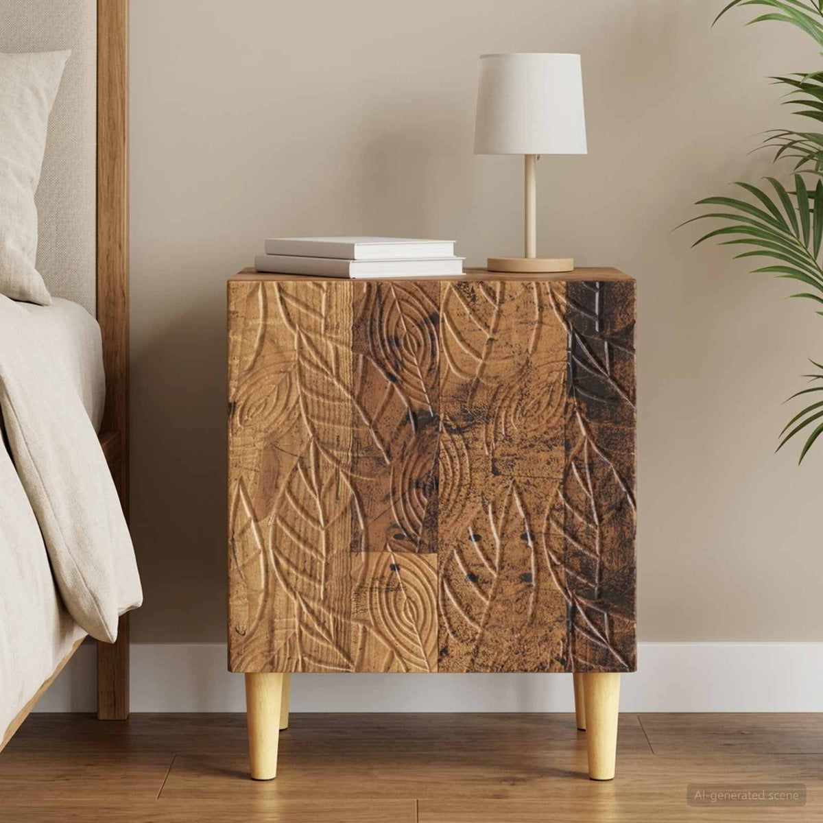 Nachttisch Altholz 43 x 34,5 x 50 cm Holzwerkstoff