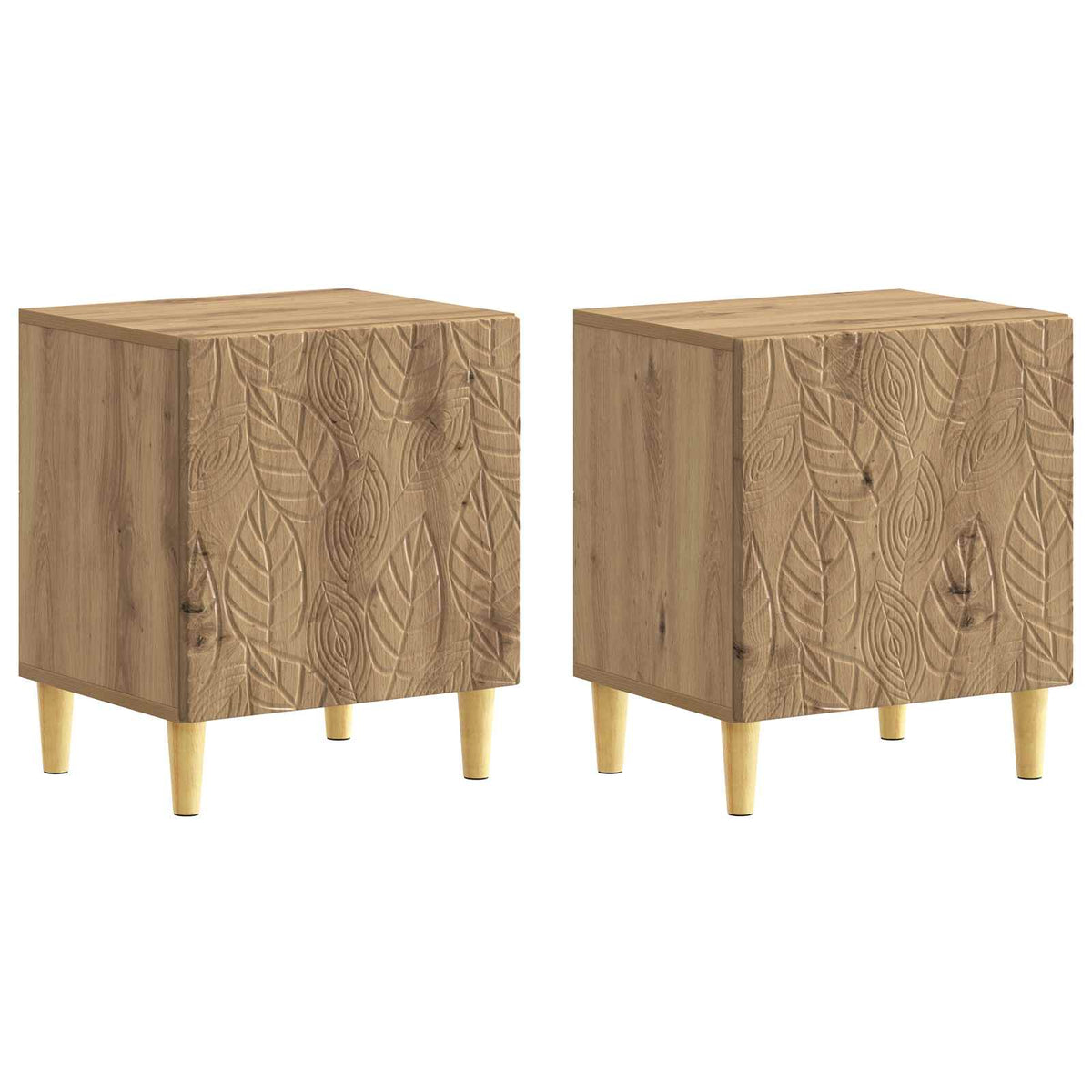 Nachttisch 2 stk. Artisan-Eiche 43 x 34,5 x 50 cm Holzwerkstoff