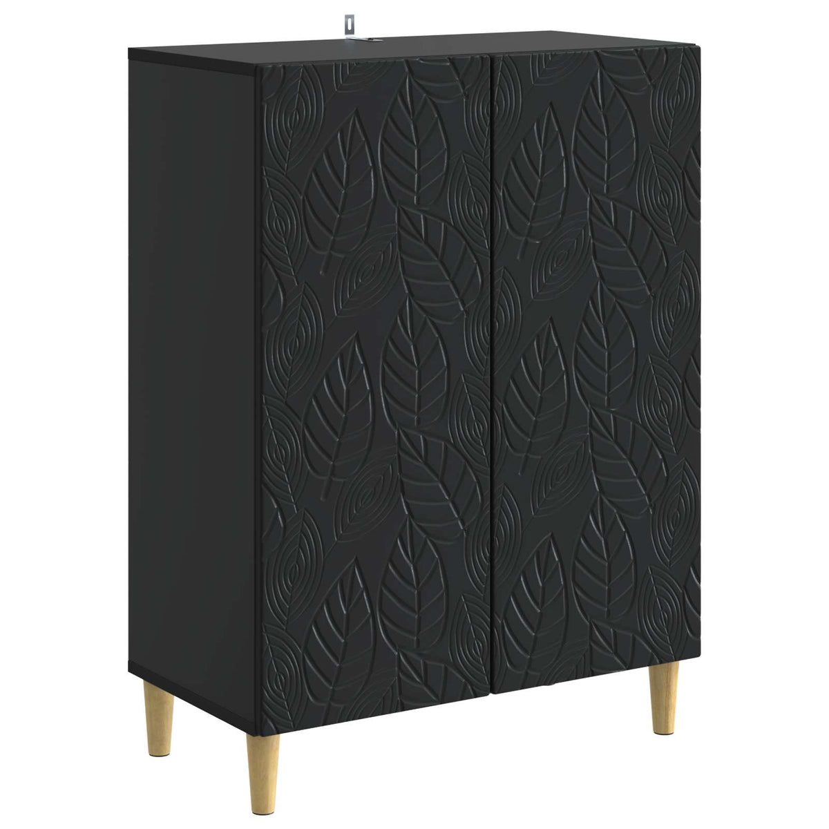 Sideboard Schwarz 66 x 34,5 x 90 cm Holzwerkstoff