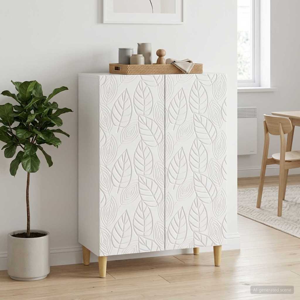 Sideboard Hochglanz Weiß 66 x 34,5 x 90 cm Holzwerkstoff