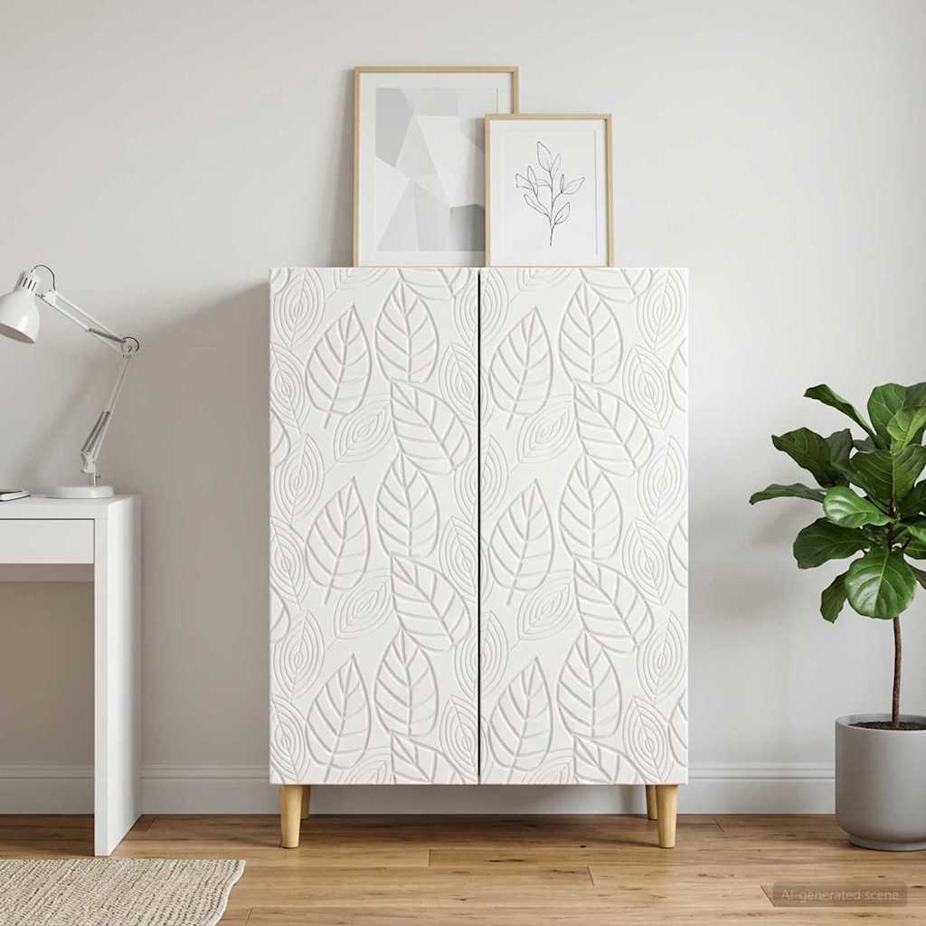 Sideboard Hochglanz Weiß 66 x 34,5 x 90 cm Holzwerkstoff