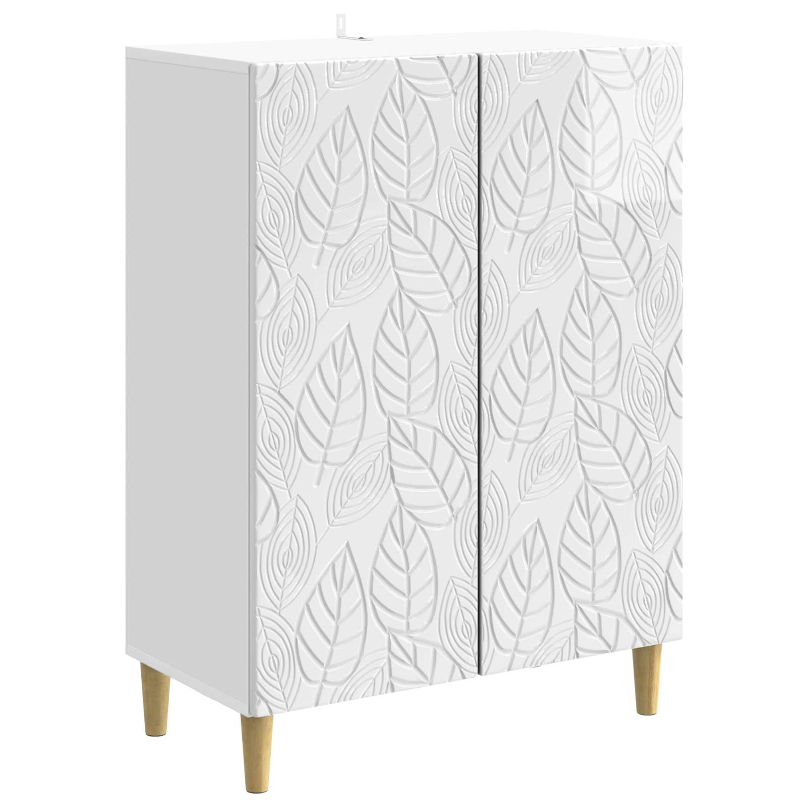 Sideboard Hochglanz Weiß 66 x 34,5 x 90 cm Holzwerkstoff