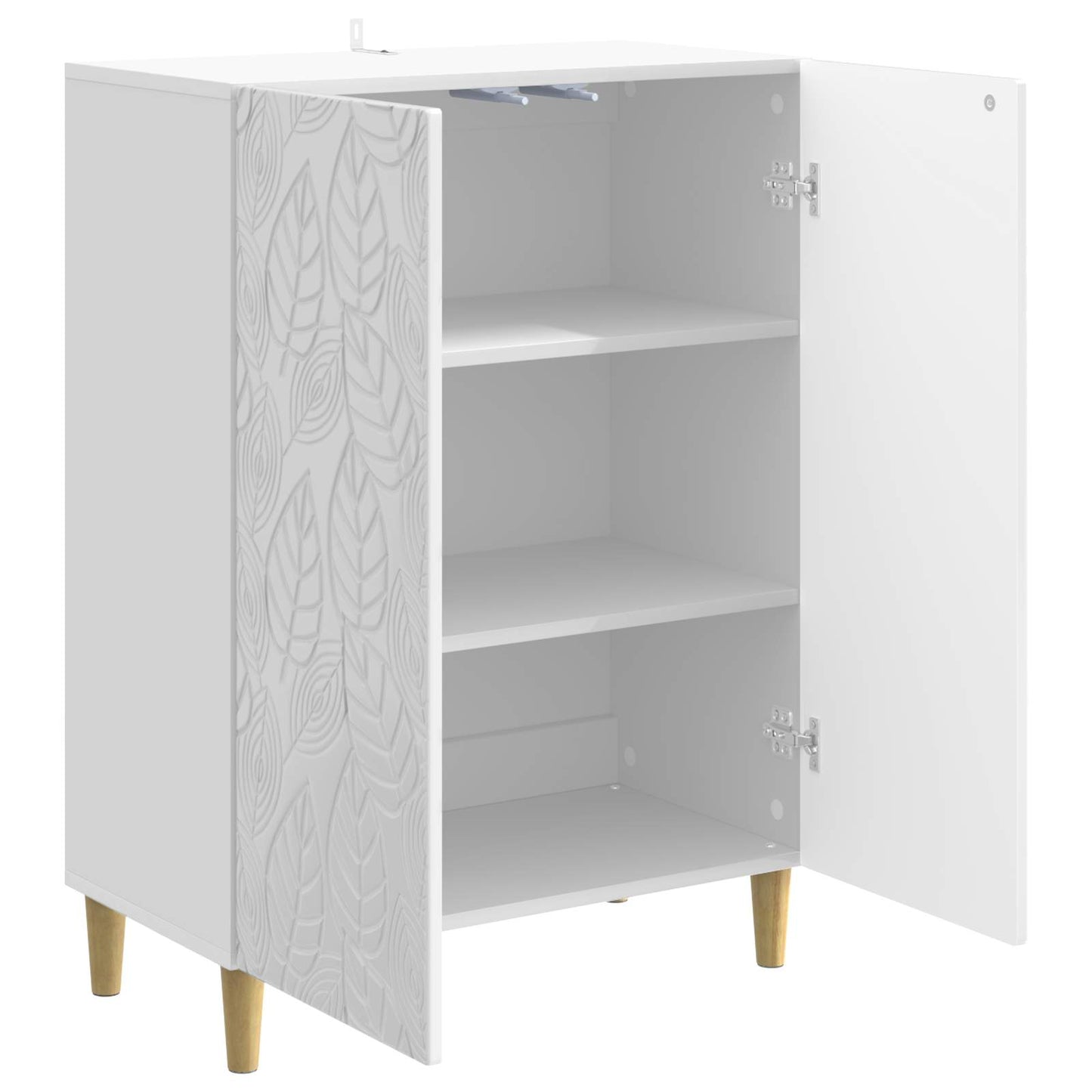 Sideboard Hochglanz Weiß 66 x 34,5 x 90 cm Holzwerkstoff