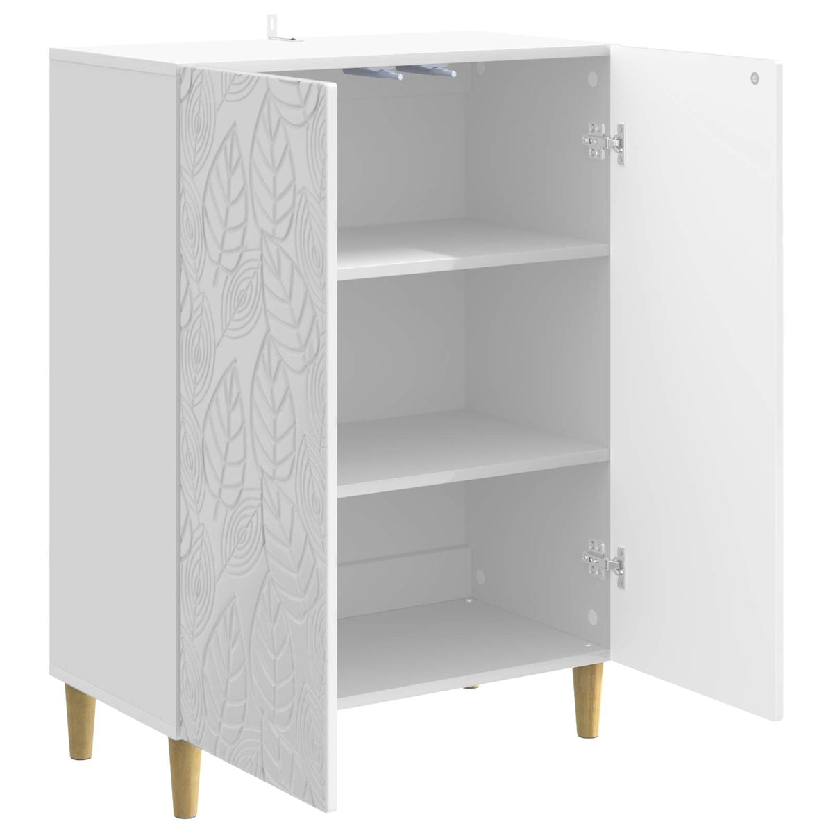 Sideboard Hochglanz Weiß 66 x 34,5 x 90 cm Holzwerkstoff