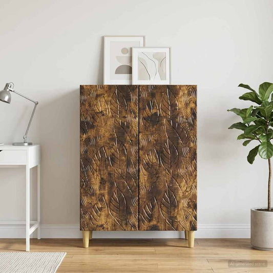 Sideboard Geräucherte Eiche 66 x 34,5 x 90 cm Holzwerkstoff