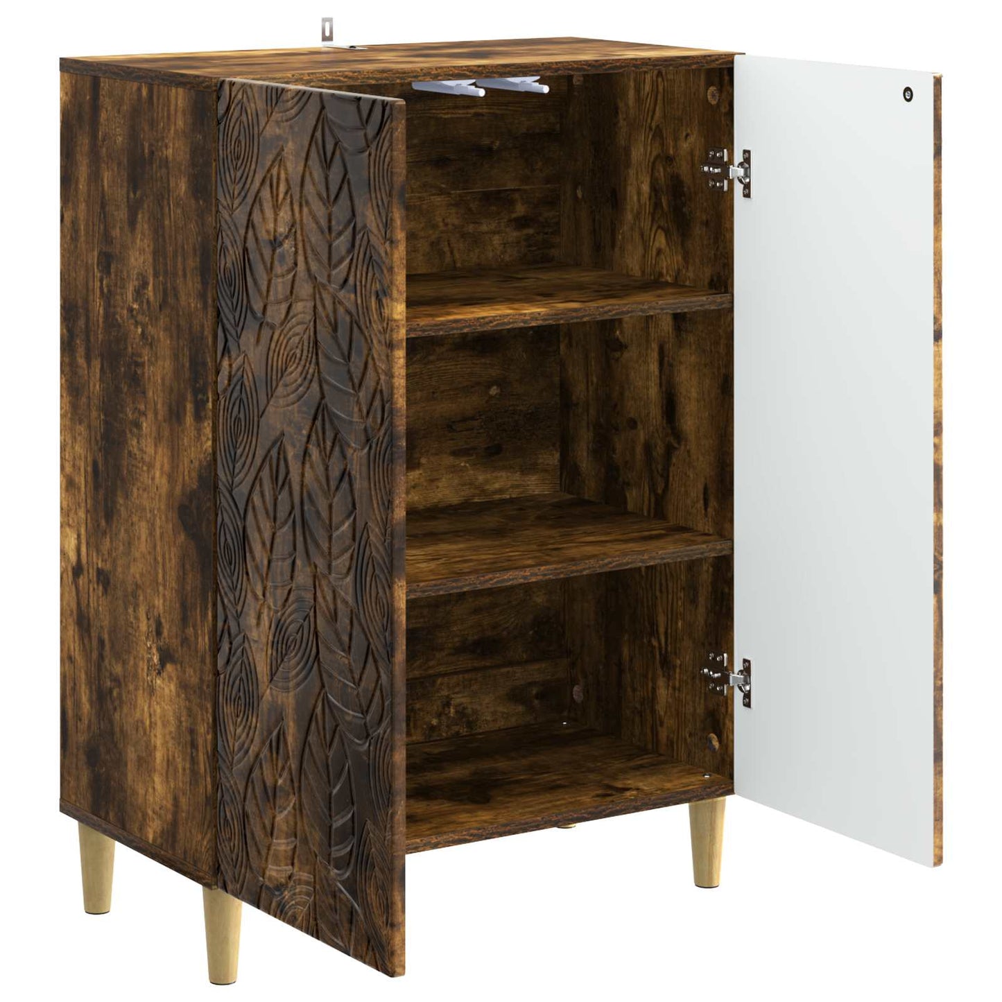 Sideboard Geräucherte Eiche 66 x 34,5 x 90 cm Holzwerkstoff