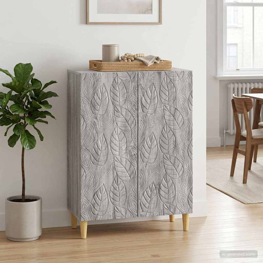 Sideboard Grau Sonoma 66 x 34,5 x 90 cm Holzwerkstoff