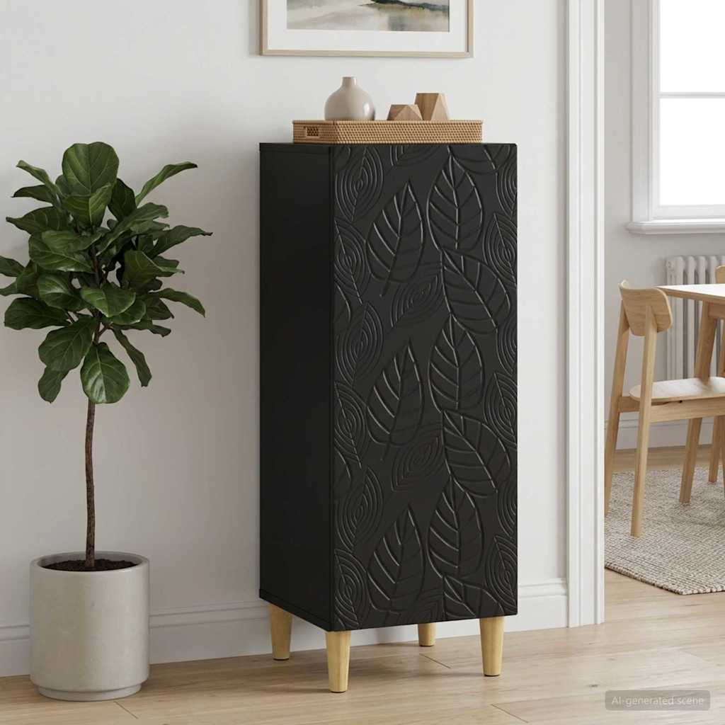 Sideboard Schwarz 33 x 34,5 x 90 cm Holzwerkstoff
