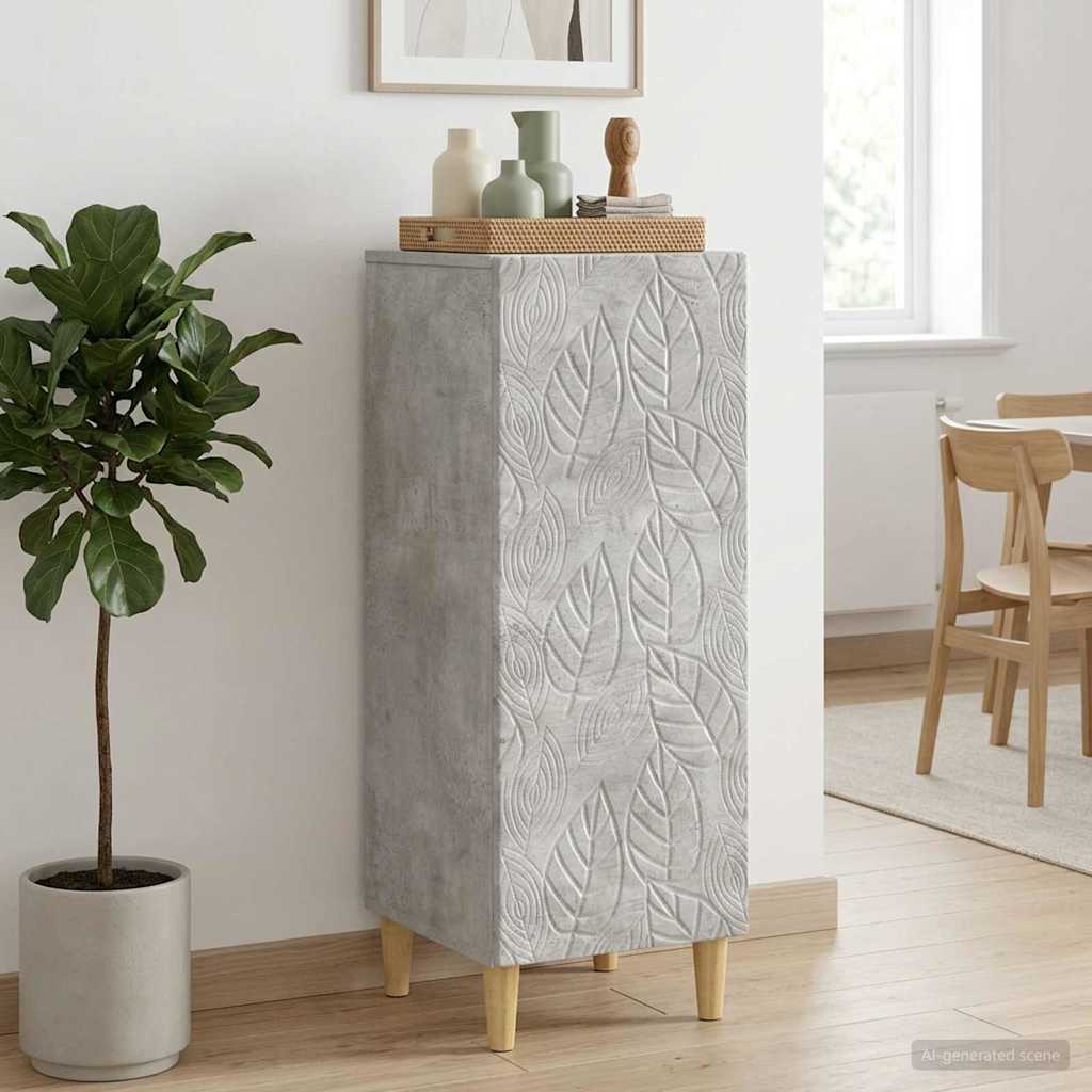Sideboard Betongrau 33 x 34,5 x 90 cm Holzwerkstoff