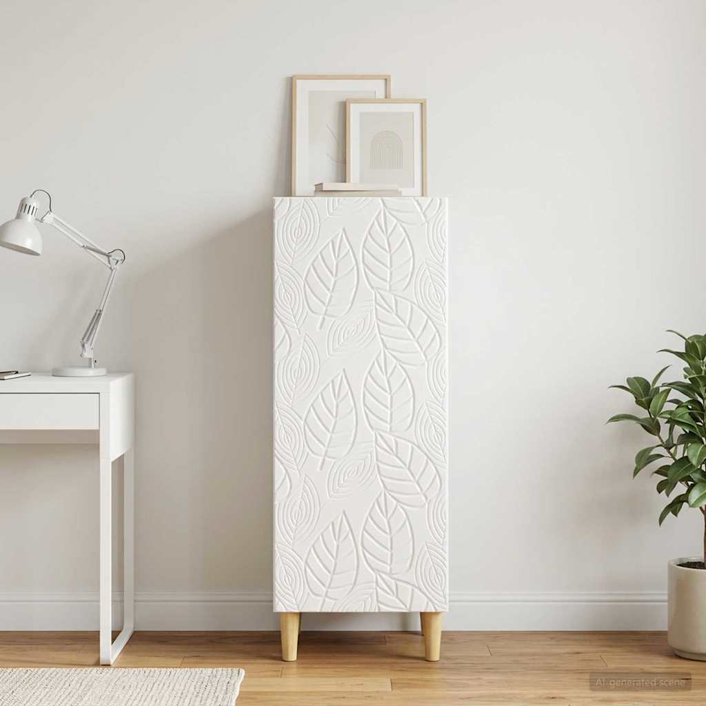 Sideboard Hochglanz Weiß 33 x 34,5 x 90 cm Holzwerkstoff