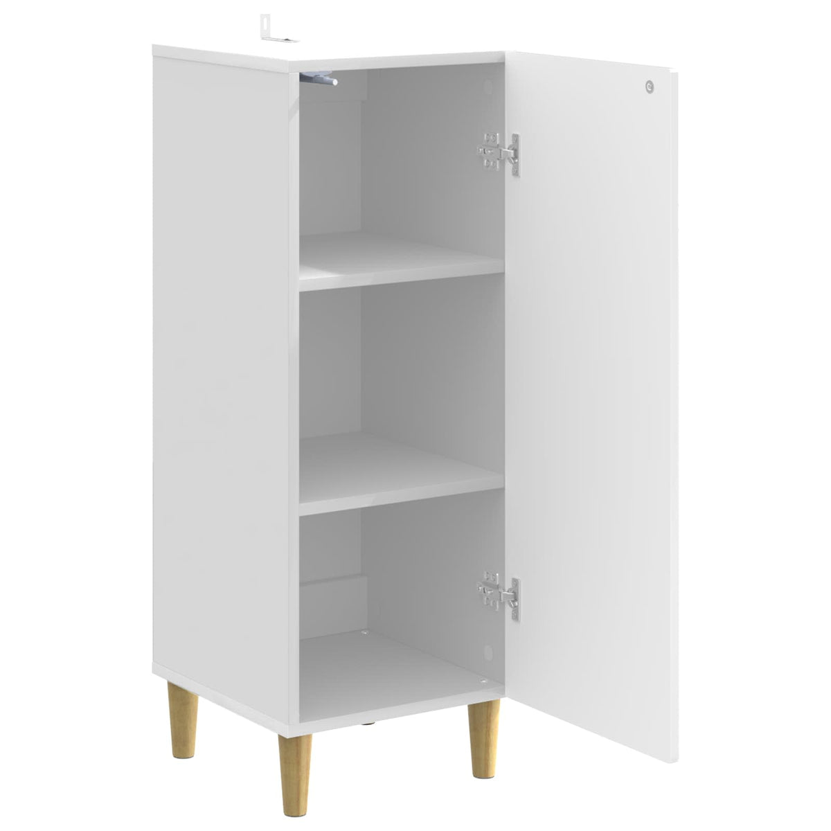 Sideboard Hochglanz Weiß 33 x 34,5 x 90 cm Holzwerkstoff