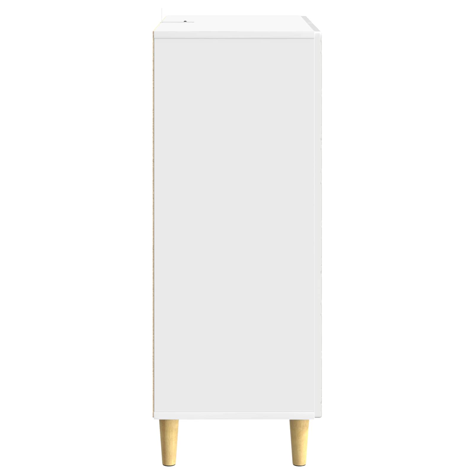 Sideboard Hochglanz Weiß 33 x 34,5 x 90 cm Holzwerkstoff