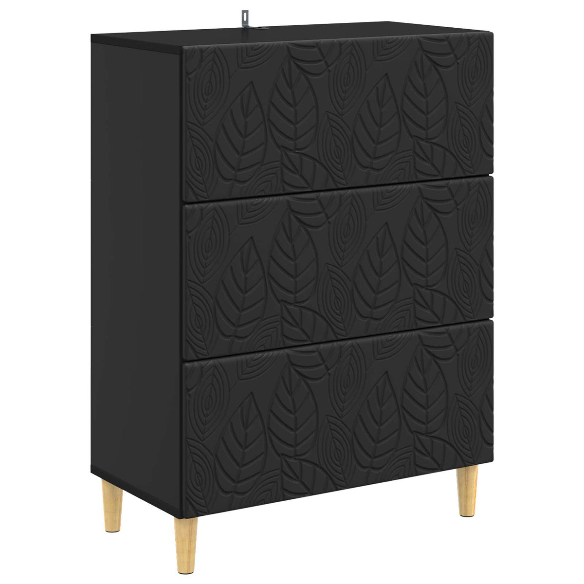 Schubladenschrank Schwarz 66 x 34,5 x 90 cm Holzwerkstoff