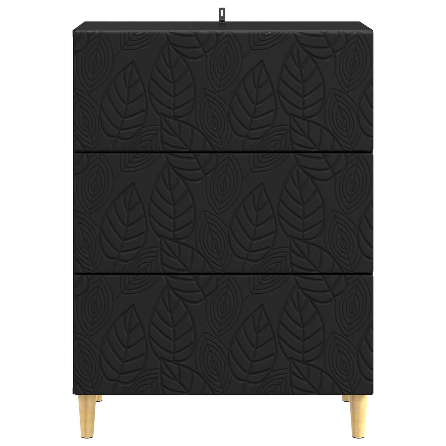 Schubladenschrank Schwarz 66 x 34,5 x 90 cm Holzwerkstoff