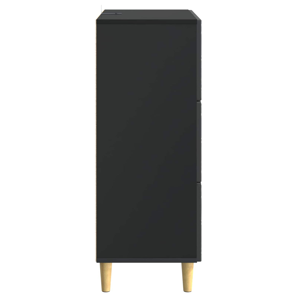 Schubladenschrank Schwarz 66 x 34,5 x 90 cm Holzwerkstoff