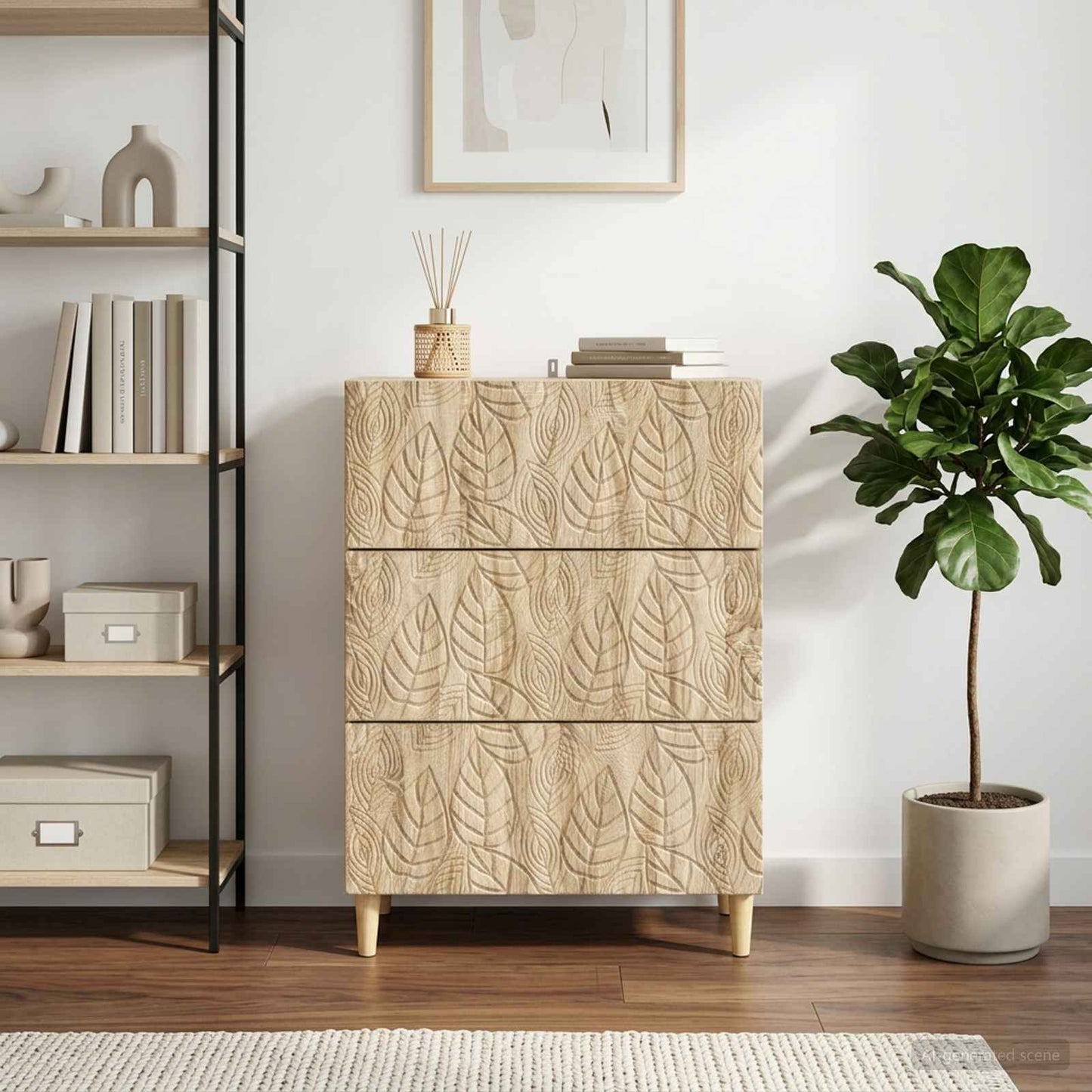 Schubladenschrank Sonoma-Eiche 66 x 34,5 x 90 cm Holzwerkstoff