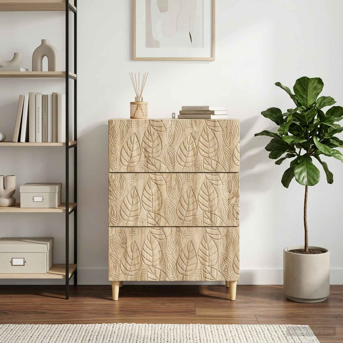 Schubladenschrank Sonoma-Eiche 66 x 34,5 x 90 cm Holzwerkstoff