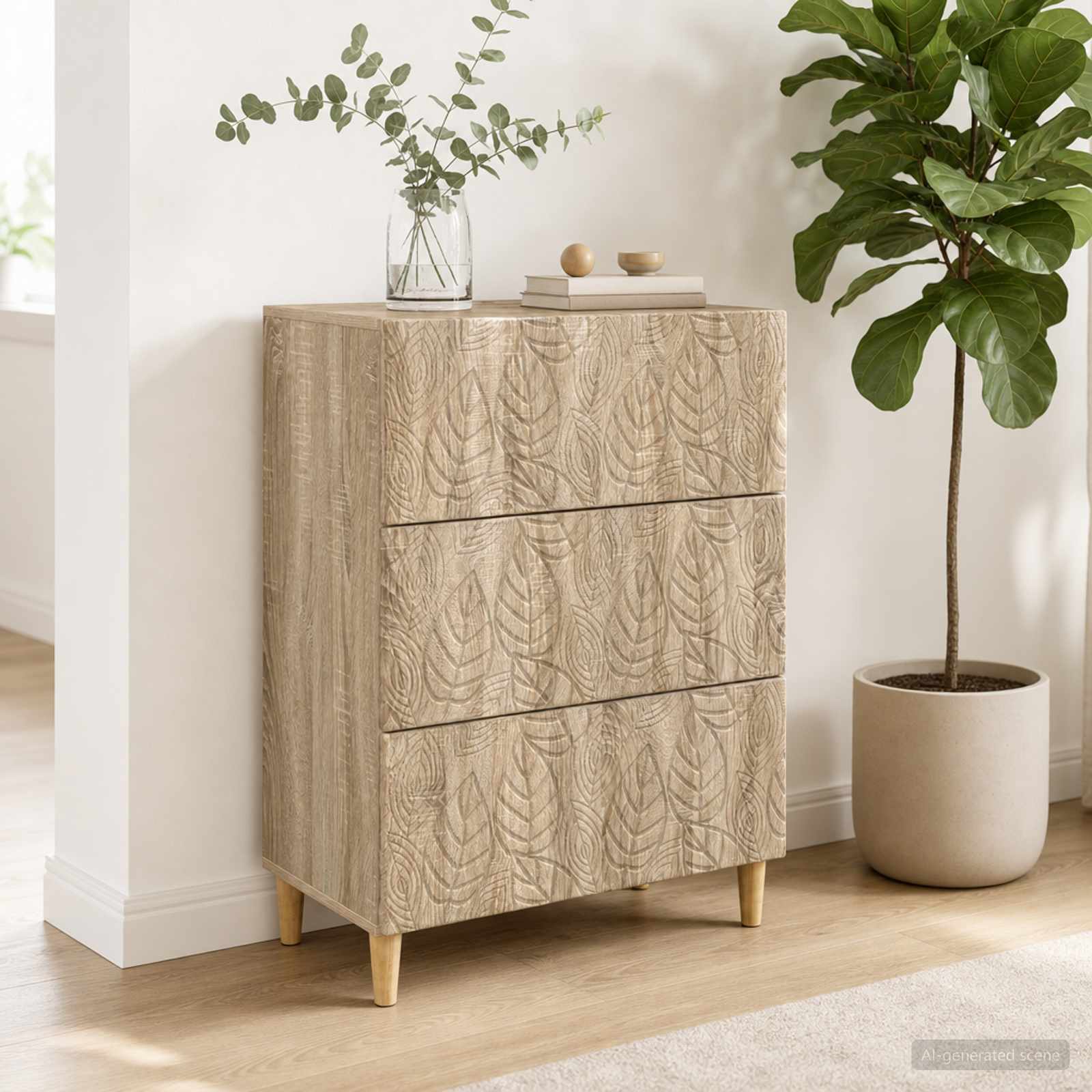 Schubladenschrank Sonoma-Eiche 66 x 34,5 x 90 cm Holzwerkstoff