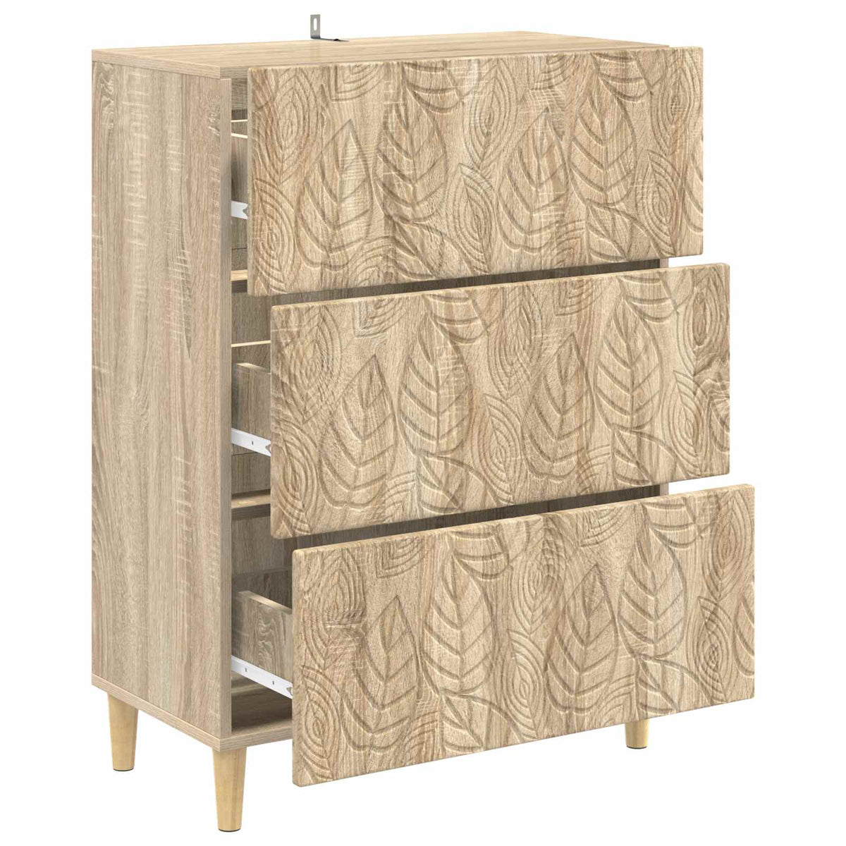 Schubladenschrank Sonoma-Eiche 66 x 34,5 x 90 cm Holzwerkstoff