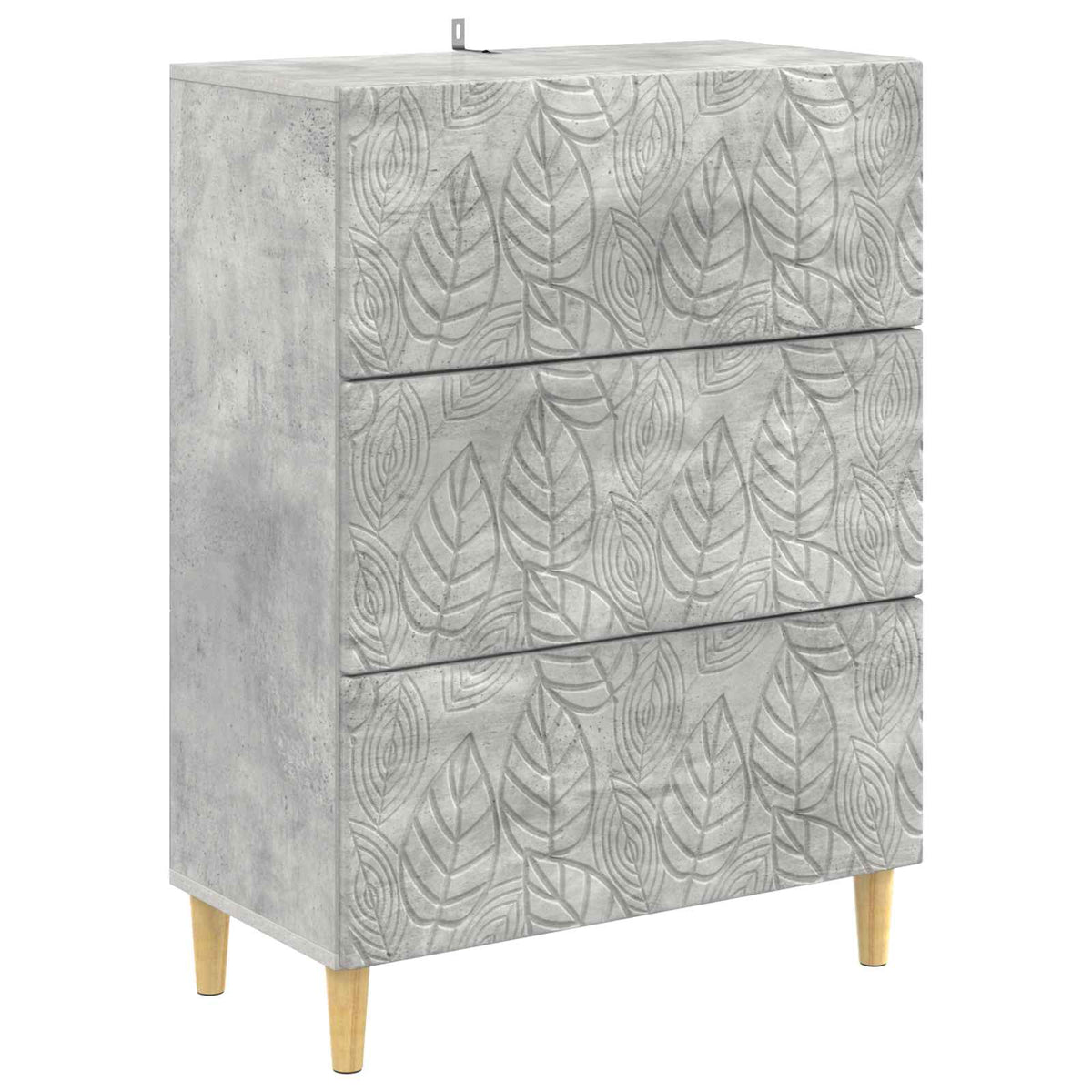 Schubladenschrank Betongrau 66 x 34,5 x 90 cm Holzwerkstoff