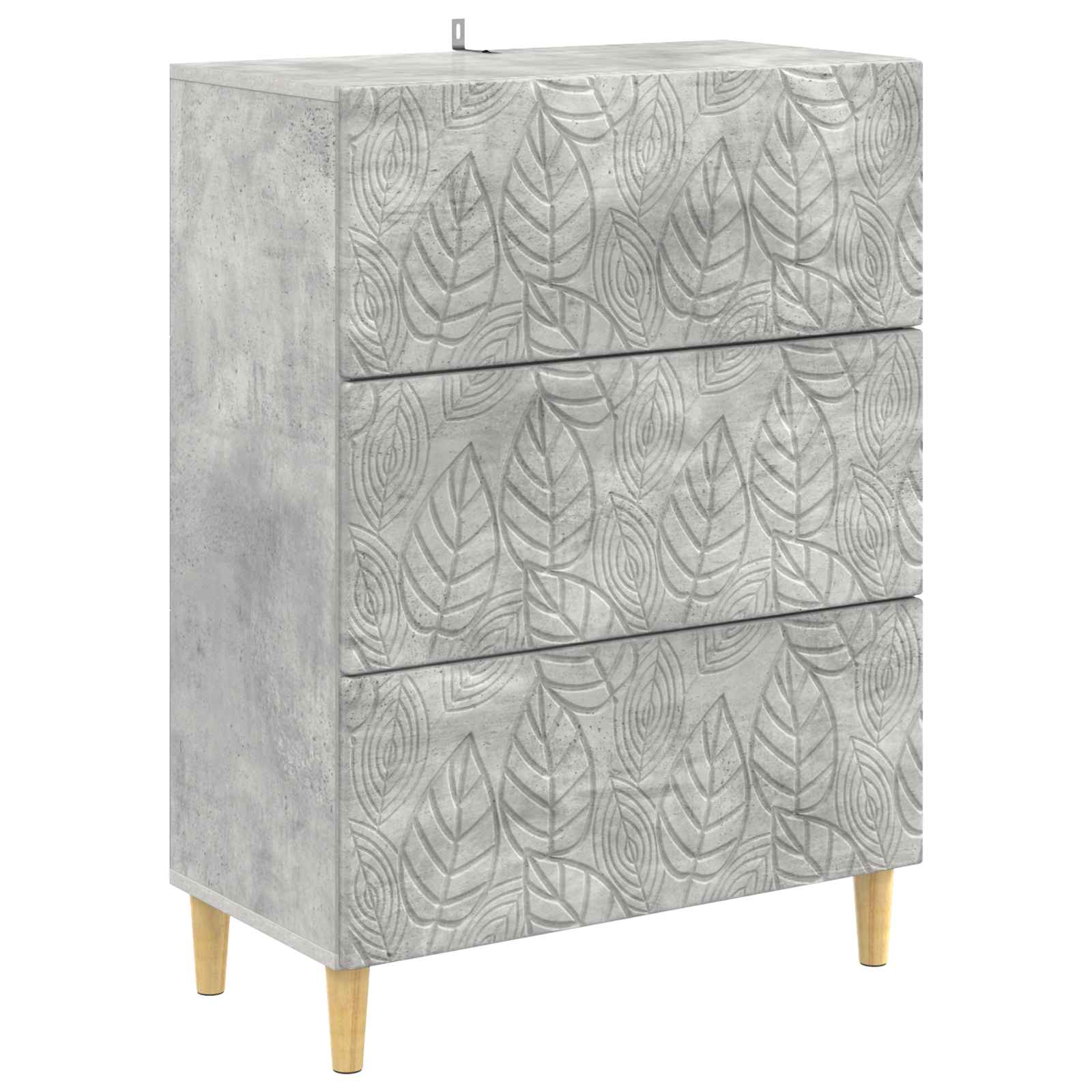 Schubladenschrank Betongrau 66 x 34,5 x 90 cm Holzwerkstoff